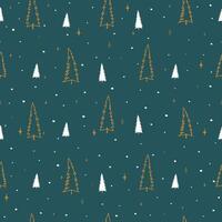 Christmas seamless pattern with decorative fir trees. A seamless pattern with Christmas trees vector
