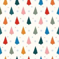 Winter graphic seamless pattern with christmas tree. New Year decorative illustration vector