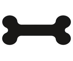 A black and white bone icon on a white background vector