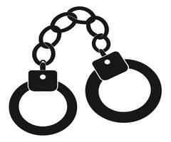 Handcuffs icon on white background vector