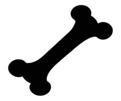 A black and white bone icon on a white background vector