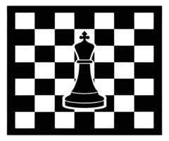 Chess board with black and white checkerboard background vector
