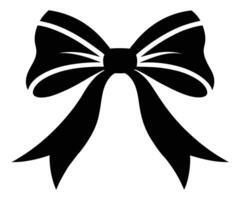 A black and white bow on a white background vector