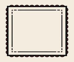 A square frame with a border on a beige background vector