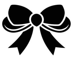 A black and white bow icon on a white background vector