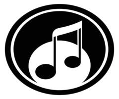 Music note icon vector