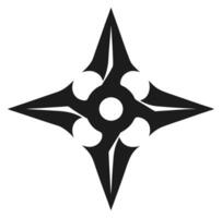 A black and white star with a black and white design vector