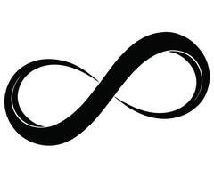 An infinite symbol is shown on a white background vector