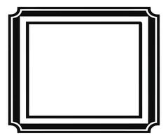 A black and white square frame with a white border vector