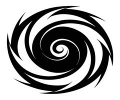 A black and white spiral design on a white background vector