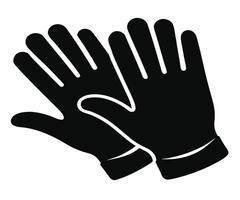 Black gloves icon on white background vector