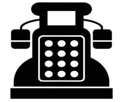 An old telephone icon on a white background vector