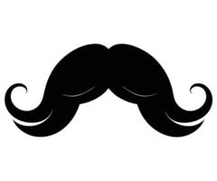 A black mustache on a white background vector