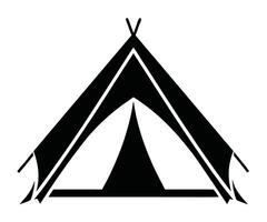 A tent icon on a white background vector