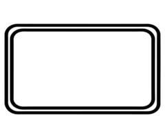 A black and white drawing of a blank white board vector