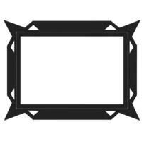A black and white picture frame with a white border vector