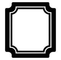A black and white square frame with a blank space vector