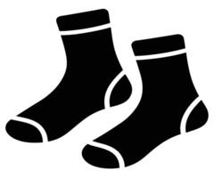 Black socks icon on white background vector