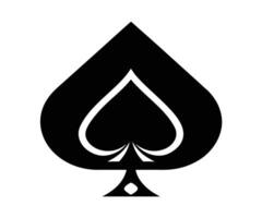 A black and white spade symbol on a white background vector