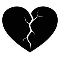 Broken heart icon illustration vector