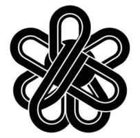 A black and white image of a knot vector