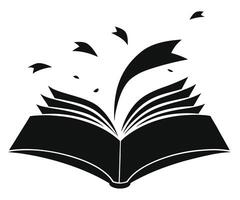 An open book with flying leaves vector