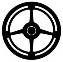 Steering wheel icon illustration vector