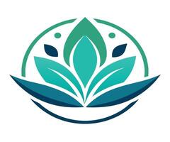 A logo for a company that sells lotus flowers vector