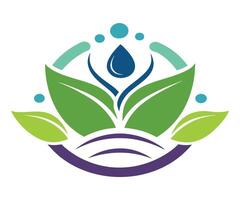 A logo for a company that sells water vector