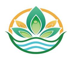 The logo for the company, which is called the green leaf vector