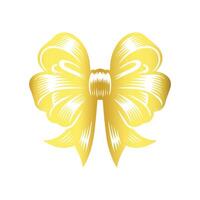 Golden bow illustration vector