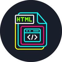HTML Line Multi Color Design vector