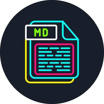 MD Line Multi Color Design vector