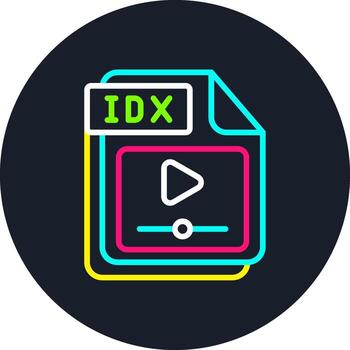 idx línea multi color diseño vector