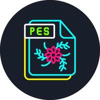 PES Line Multi Color Design vector