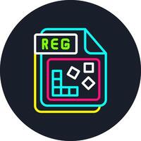 REG Line Multi Color Design vector