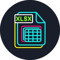 XLSX Line Multi Color Design vector