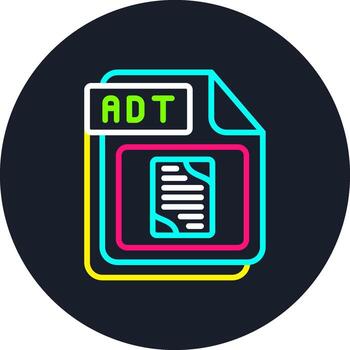 ADT Line Multi Color Design vector