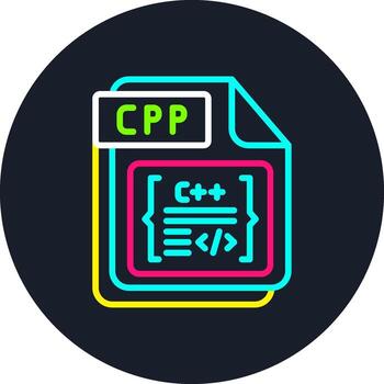 CPP Line Multi Color Design vector