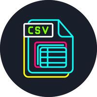 CSV Line Multi Color Design vector
