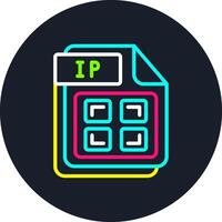 IP Line Multi Color Design vector