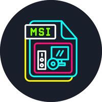 MSI Line Multi Color Design vector