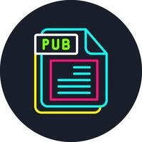 PUB Line Multi Color Design vector