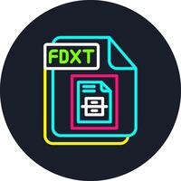 FDXT Line Multi Color Design vector