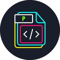 P Line Multi Color Design vector