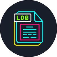 LOG Line Multi Color Design vector