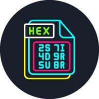 HEX Line Multi Color Design vector