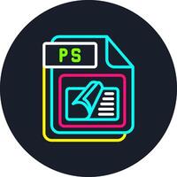 PS Line Multi Color Design vector