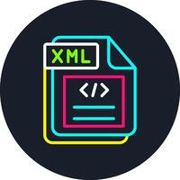 XML Line Multi Color Design vector