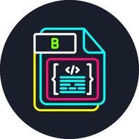 B Line Multi Color Design vector